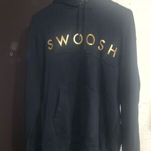 Nike Black Hoodie with Gold Swoosh